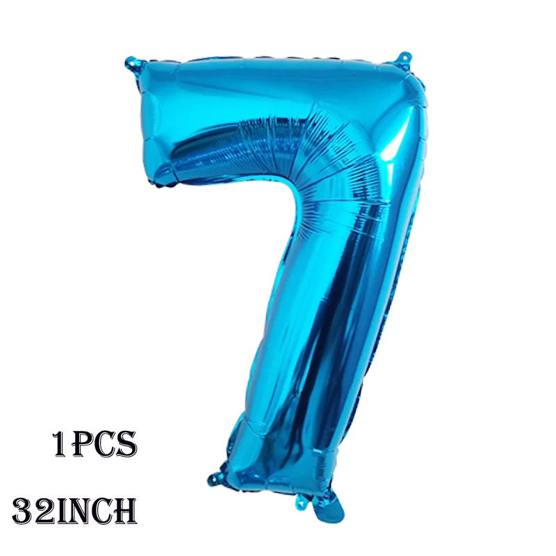 Football Birthday Party Decorations Balloons Kids Boy 32 Inch Green Blue Number Ball Soccer Party Supplies as picture 3 / Other / as picture | CHINA