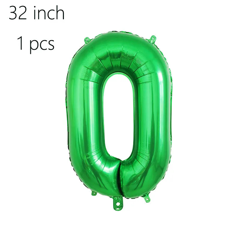 Football Birthday Party Decorations Balloons Kids Boy 32 Inch Green Blue Number Ball Soccer Party Supplies as picture 6 / Other / as picture | CHINA