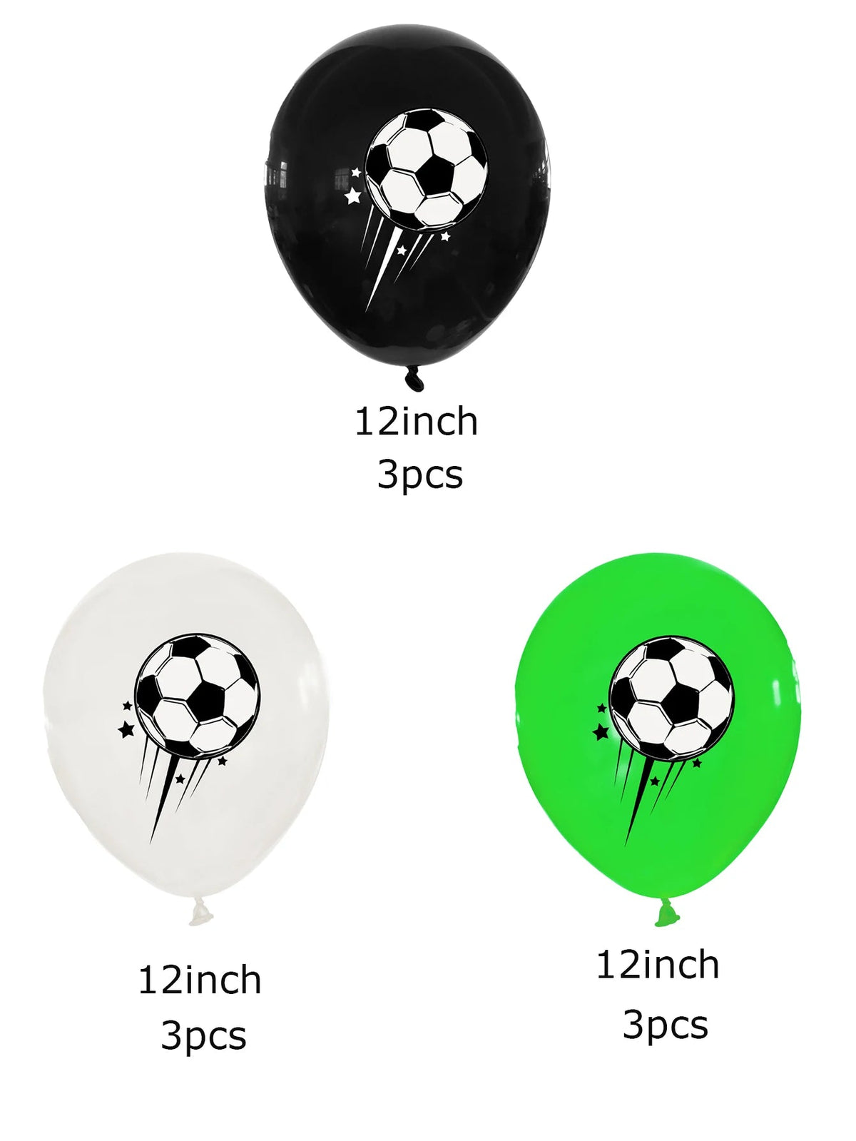 Football Theme 12-inch Latex Balloons Set for Kids' Birthday Party Decoration