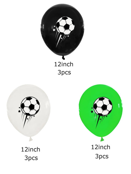 Football Theme 12-inch Latex Balloons Set for Kids' Birthday Party Decoration