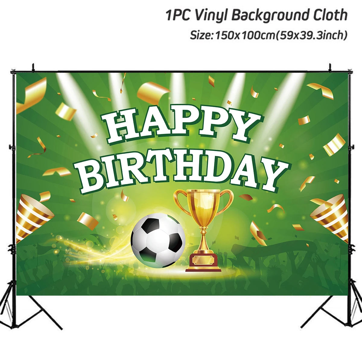 Football Theme Party Decoration Set - Perfect for Boy's Birthday, Baby Shower, or Children's Day 1.5x1M backdrop