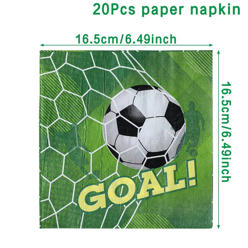 Football Theme Party Decoration Set - Perfect for Boy's Birthday, Baby Shower, or Children's Day 20pcs napkin