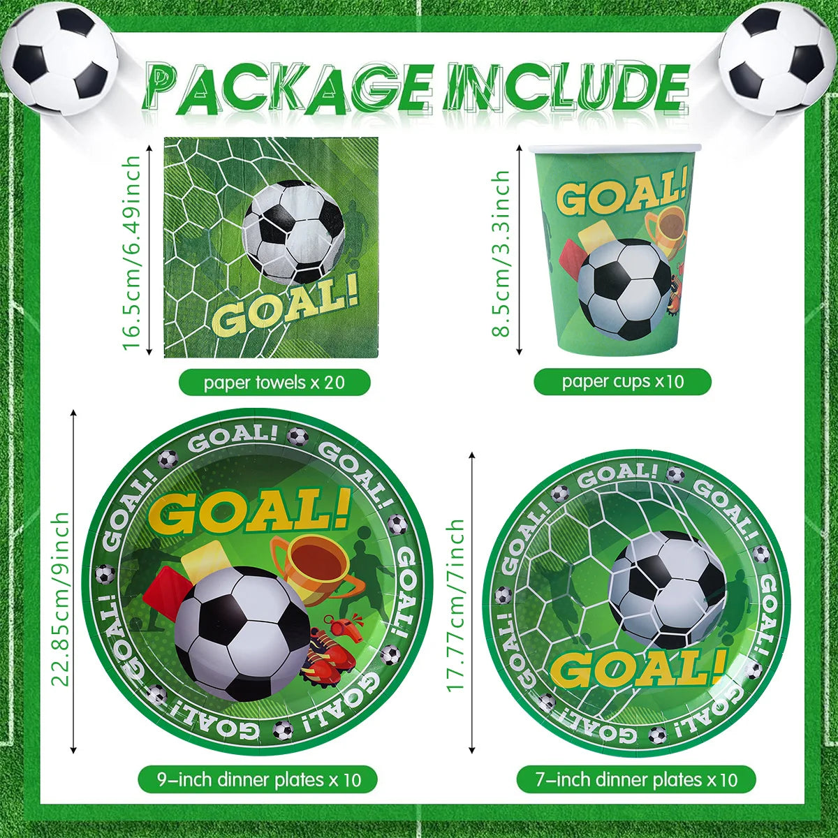 Football Theme Party Decoration Set - Perfect for Boy's Birthday, Baby Shower, or Children's Day