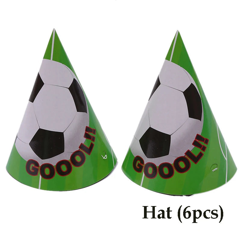 Football Theme Party Tableware &amp;amp; Decor Set - Perfect for Kids Birthday Parties  hat 6pcs