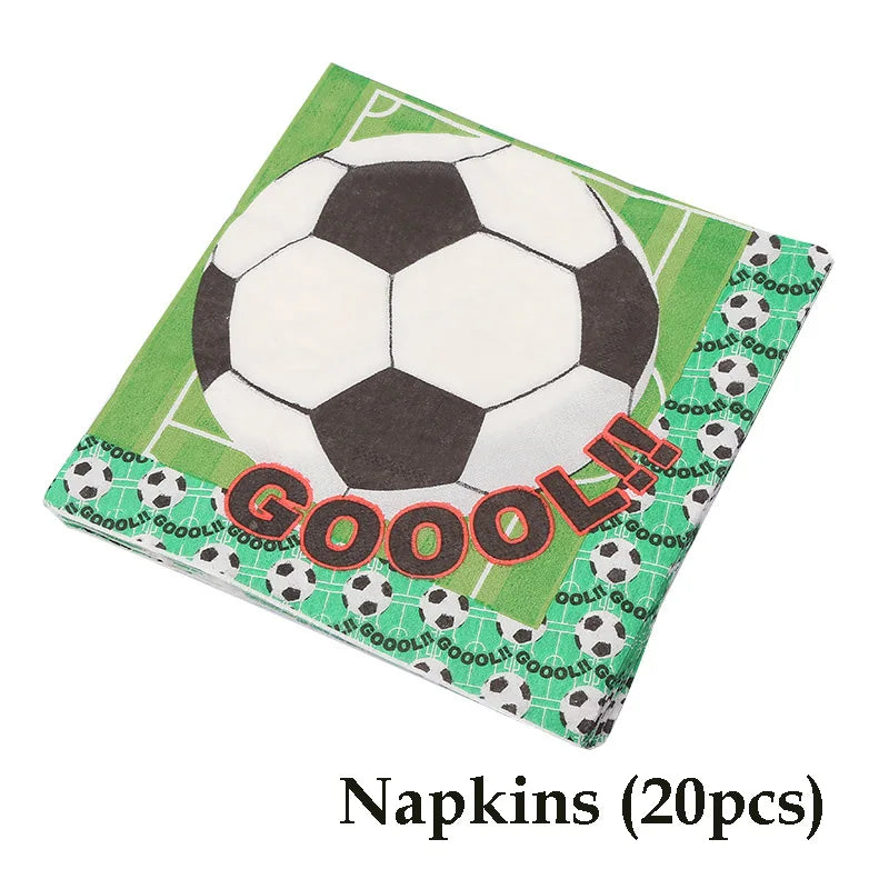 Football Theme Party Tableware &amp;amp; Decor Set - Perfect for Kids Birthday Parties  napkin 20pcs