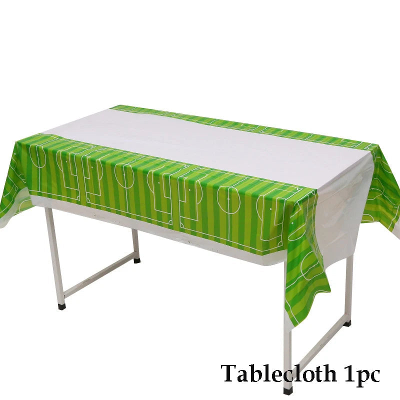 Football Theme Party Tableware &amp;amp; Decor Set - Perfect for Kids Birthday Parties  tablecloth 1pcs