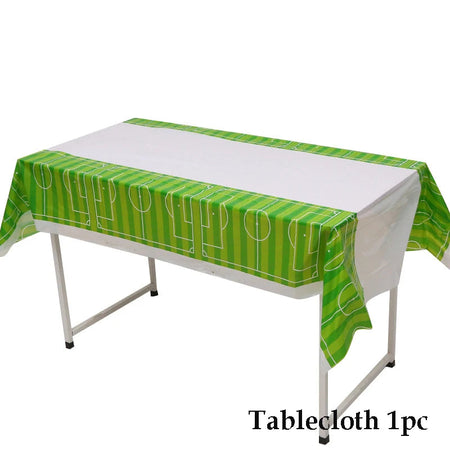 Football Theme Party Tableware &amp;amp; Decor Set - Perfect for Kids Birthday Parties  tablecloth 1pcs