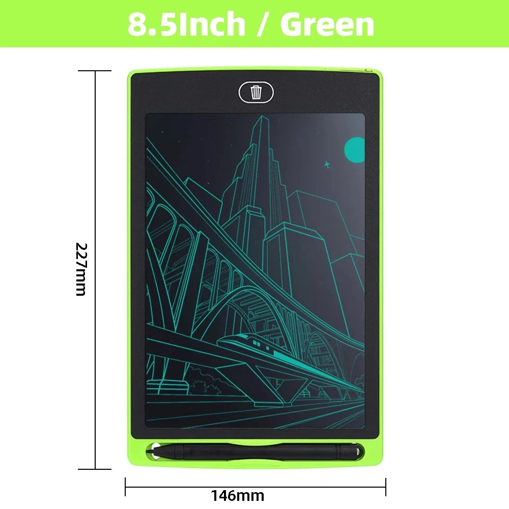 For kids 8.5Inch Electronic Drawing Board LCD Screen Writing Digital Graphic Drawing Tablets Electronic Handwriting Pad Toys 8.5Inch-Green