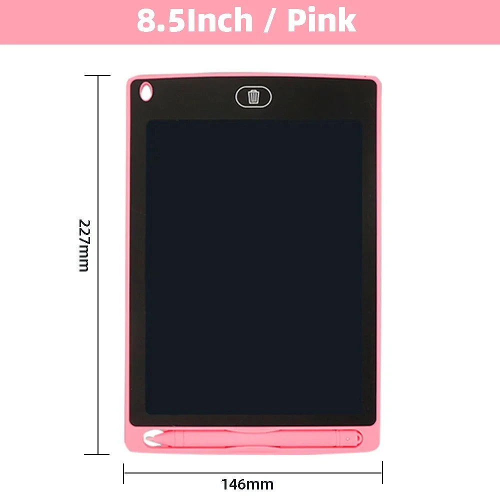 For kids 8.5Inch Electronic Drawing Board LCD Screen Writing Digital Graphic Drawing Tablets Electronic Handwriting Pad Toys 8.5Inch-Pink
