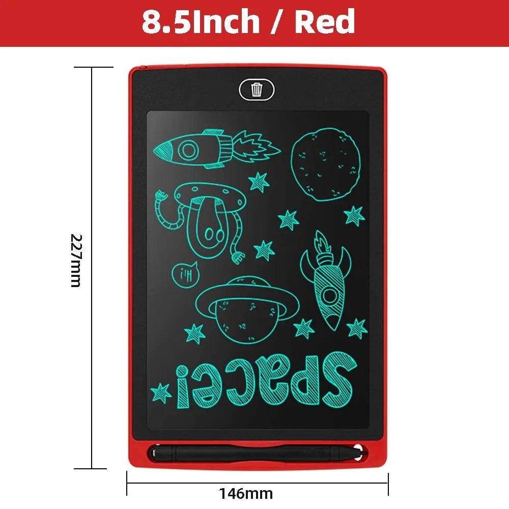 For kids 8.5Inch Electronic Drawing Board LCD Screen Writing Digital Graphic Drawing Tablets Electronic Handwriting Pad Toys 8.5Inch-Red