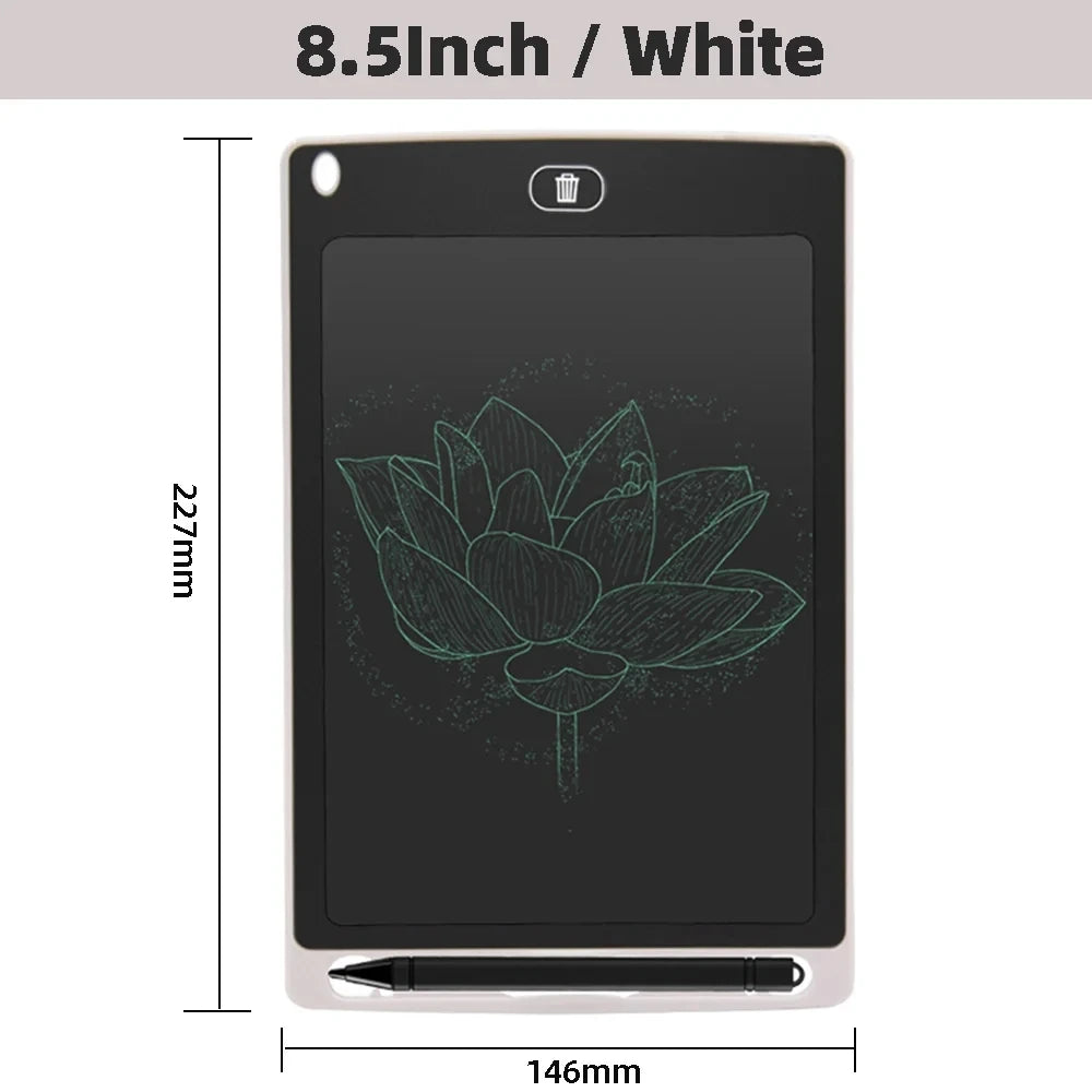 For kids 8.5Inch Electronic Drawing Board LCD Screen Writing Digital Graphic Drawing Tablets Electronic Handwriting Pad Toys 8.5Inch-White