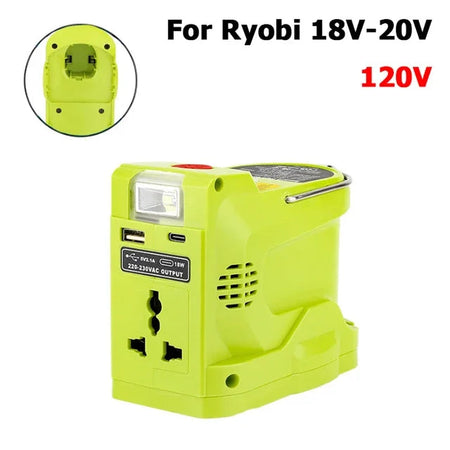 For Makita/Bosch/Dewalt/Milwaukee 18V Battery Outdoor Portable Inverter 200W AC 120-220V Modified Sine Wave Power Adapter For Ryobi 120V