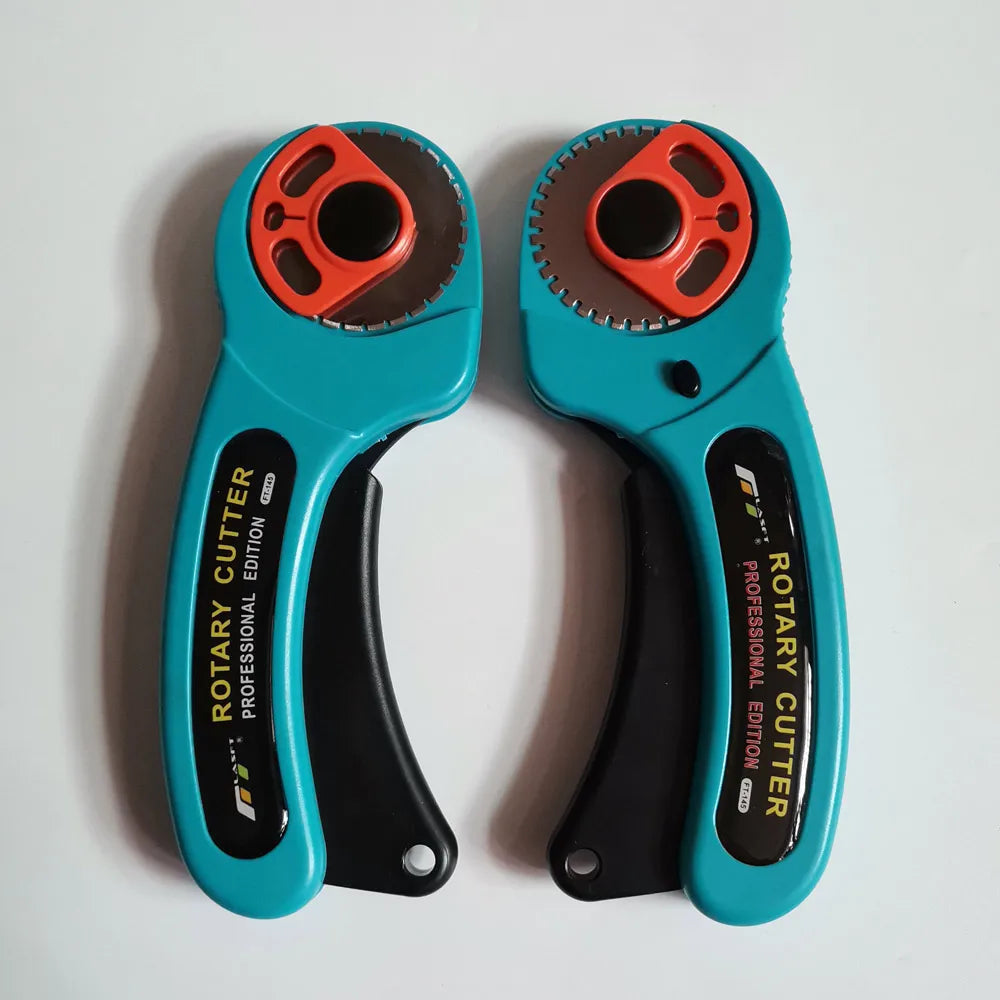 FT145 Rotary Cutter R45mm Patchwork Roller Easy Tearing Cutting Tools for Cloth Leather Paper Ticket Soft Sheet