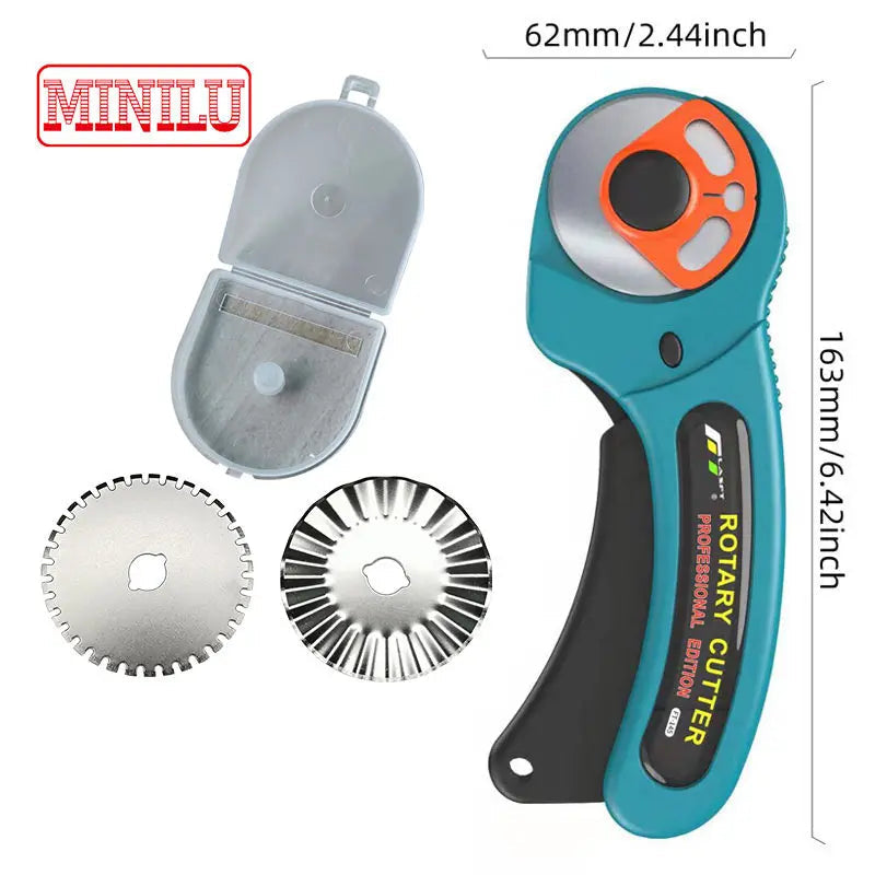 FT145 Rotary Cutter R45mm Patchwork Roller Easy Tearing Cutting Tools for Cloth Leather Paper Ticket Soft Sheet FT145 3in1