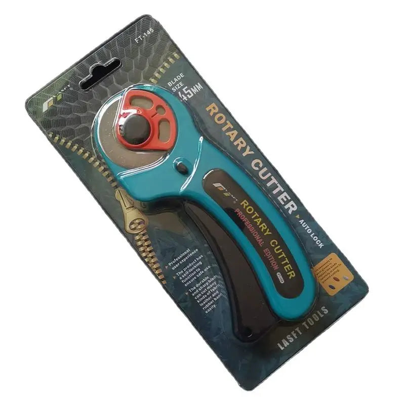 FT145 Rotary Cutter R45mm Patchwork Roller Easy Tearing Cutting Tools for Cloth Leather Paper Ticket Soft Sheet FT145