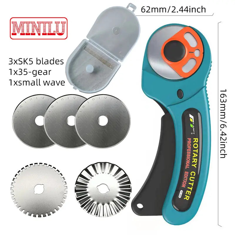 FT145 Rotary Cutter R45mm Patchwork Roller Easy Tearing Cutting Tools for Cloth Leather Paper Ticket Soft Sheet FT145 SK5 311