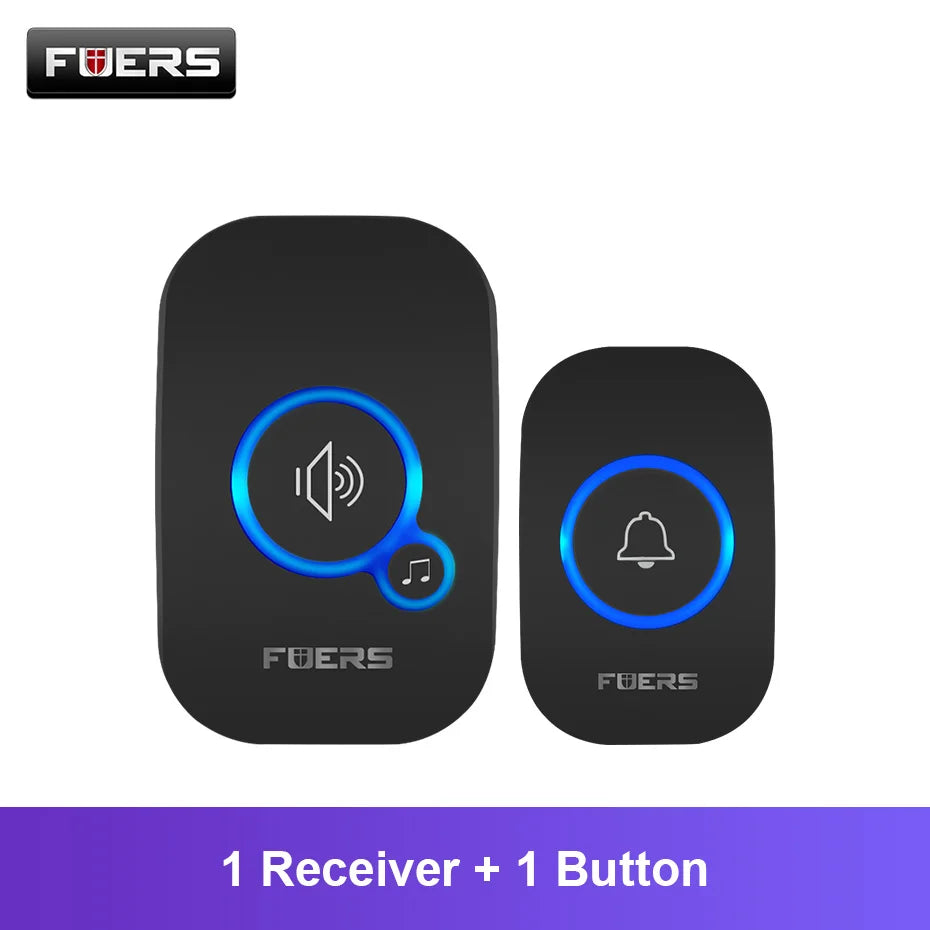 Fuers M557 Wireless Doorbell 433Mhz Home Welcome Smart Doorbell 150M Long Wireless Distance 32 Songs Home Welcome Door Chimes