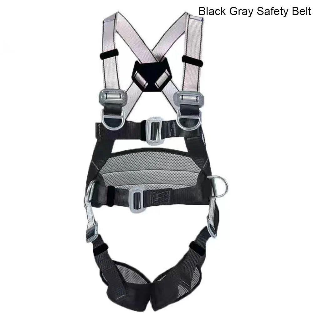 Full Body Five Point Harness Safety Belt  Black Gray Harness