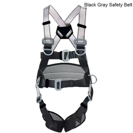 Full Body Five Point Harness Safety Belt  Black Gray Harness
