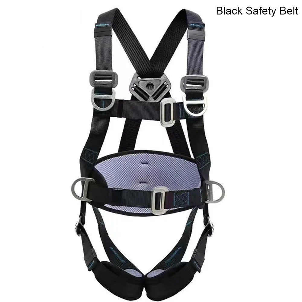 Full Body Five Point Harness Safety Belt  Black Harness