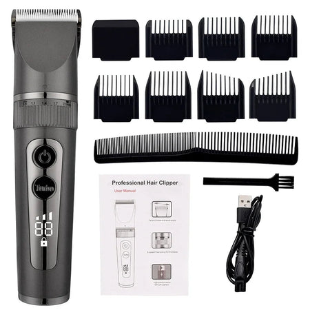 Full Body Washable Electric Hair Clipper Ceramic Professional Fine Adjustable Hair Trimmer Low Noise Hair Cutting Machine Razor