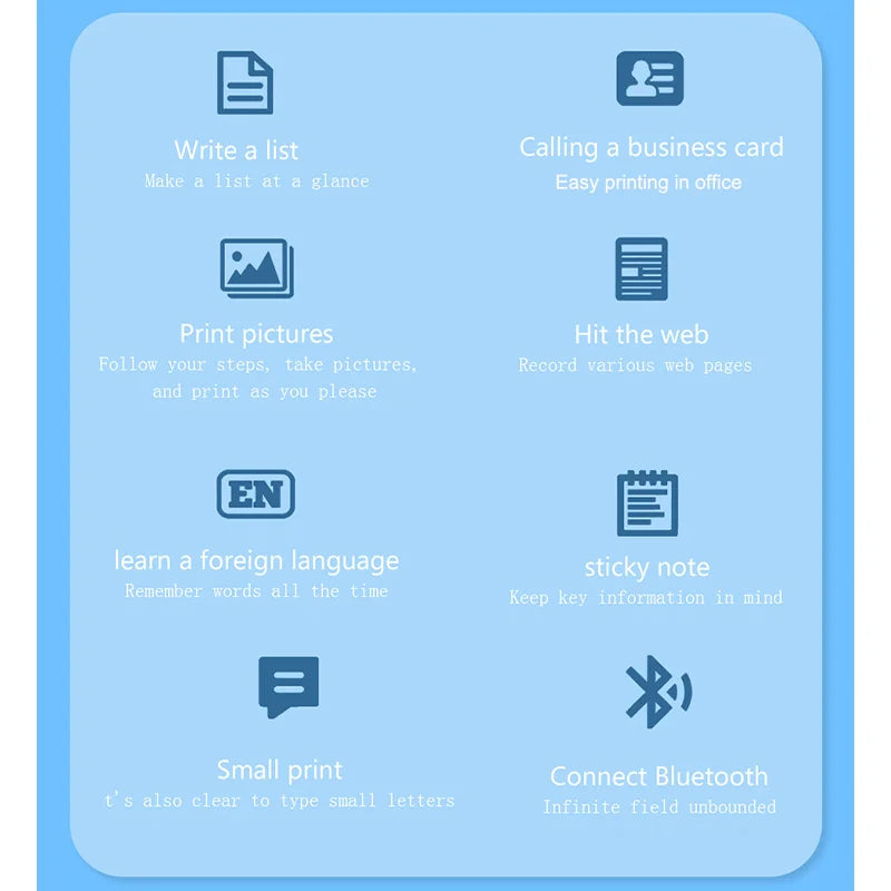 Fun Print C13 Portable Mini Printer Stickers Label Thermal Photo Labeller Printing Maker Self-adhesive Colors Transparent Papers