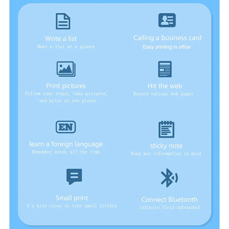 Fun Print C13 Portable Mini Printer Stickers Label Thermal Photo Labeller Printing Maker Self-adhesive Colors Transparent Papers