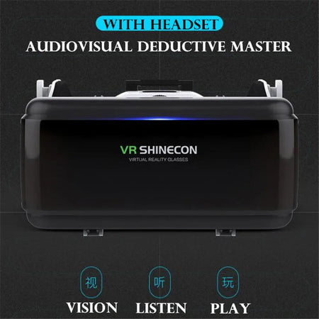 G06E Virtual Reality VR Glasses 3D Glasses Google Cardboard Box Headset Helmet for IOS Android Smartphone with Wireless GamePad