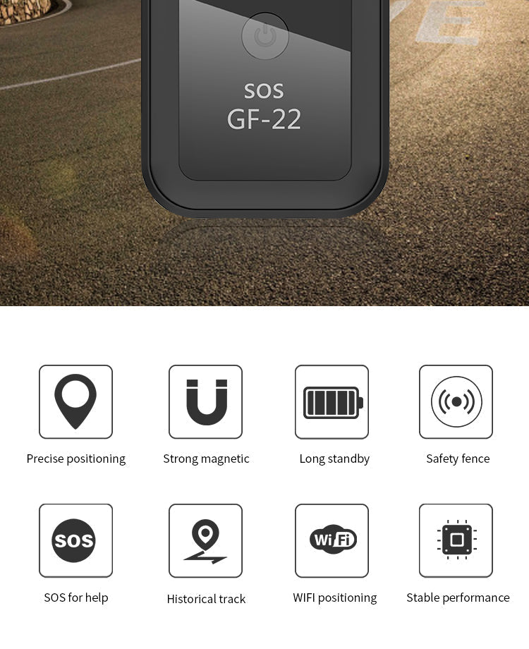 GF22 Mini GPS Tracker Real Time Car SOS MINI GPS Tracker Magnetic GPS Tracker GF-22 for Car or Pet