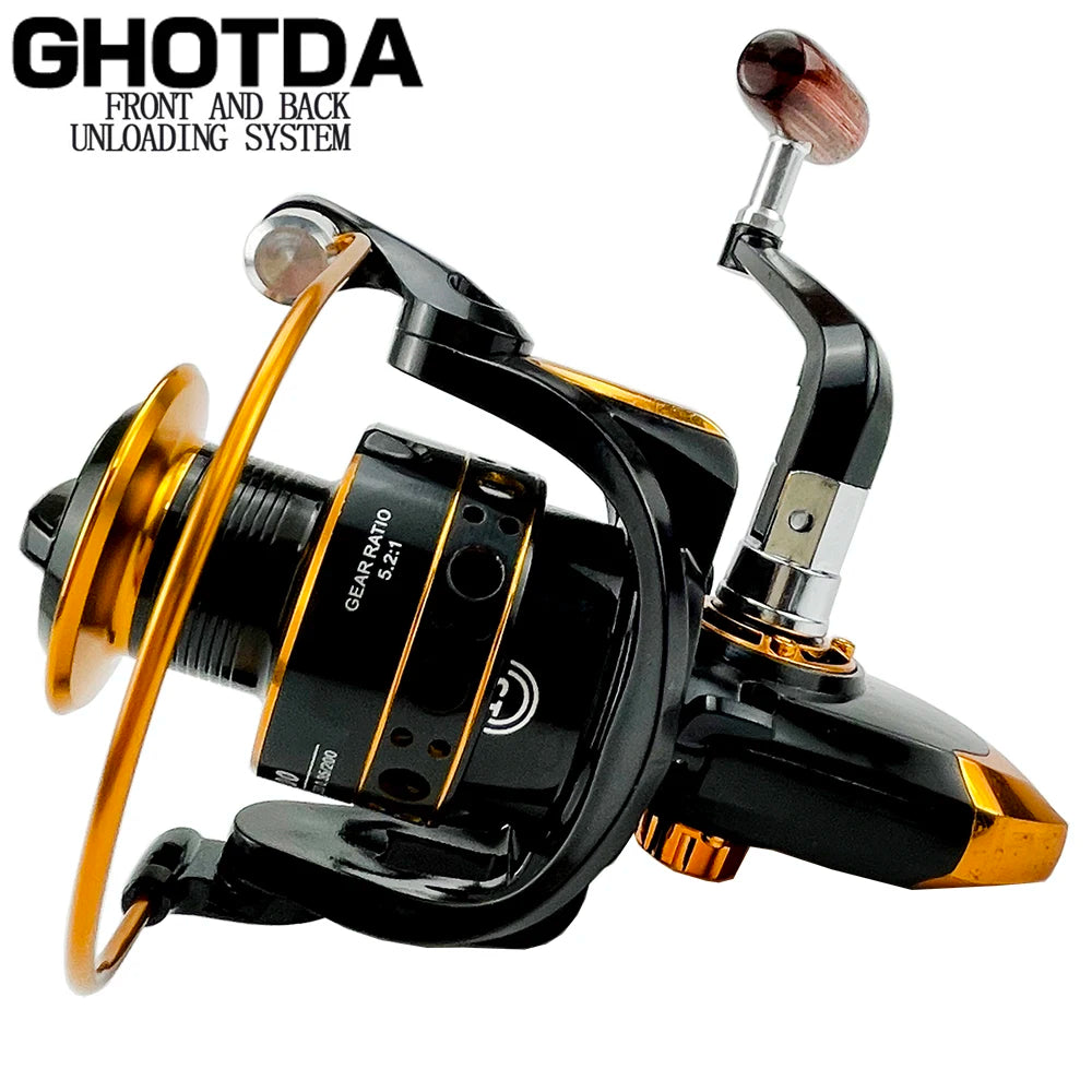 GHOTDA Fishing Reel: High Speed Metal Spool, Max Drag 12kg