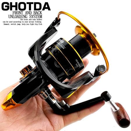 GHOTDA Fishing Reel: High Speed Metal Spool, Max Drag 12kg  7000 Series