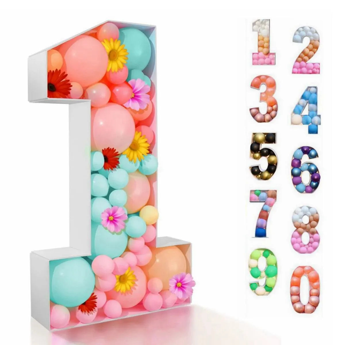 Giant Birthday Figure Balloon Filling Box 1st-50th Birthday Number Frame