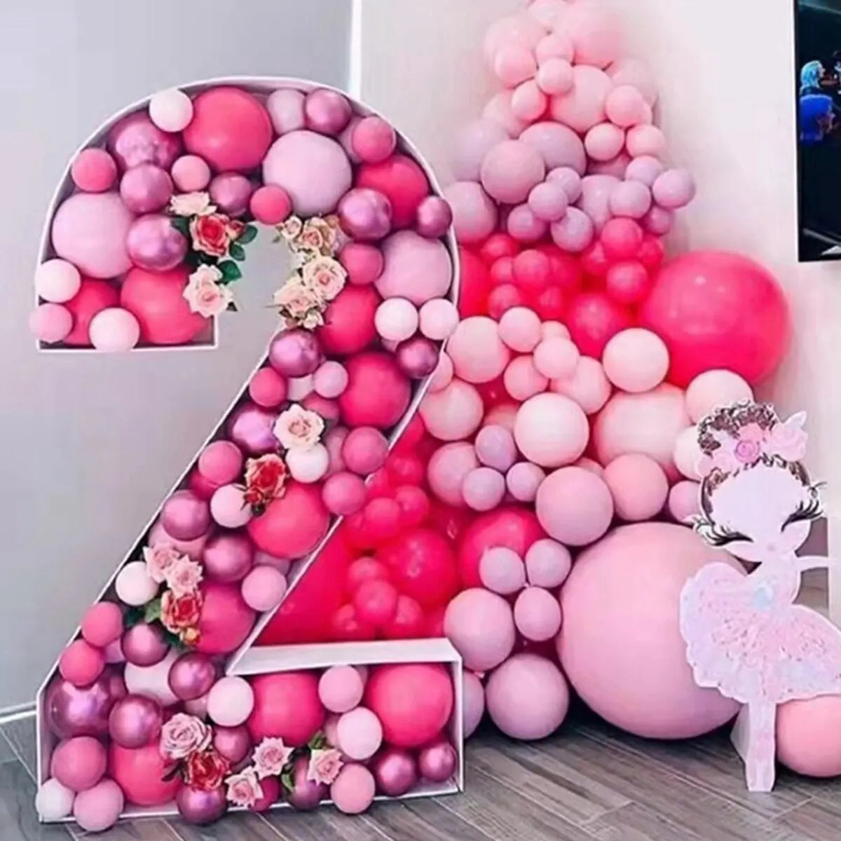 Giant Birthday Figure Balloon Filling Box 1st-50th Birthday Number Frame