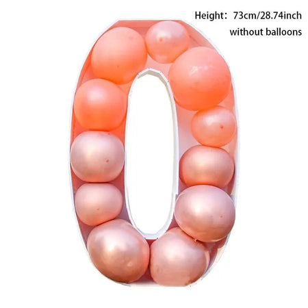 Giant Birthday Figure Balloon Filling Box 1st-50th Birthday Number Frame NUMBER / Other / 0