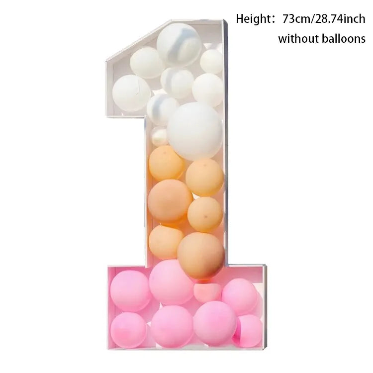 Giant Birthday Figure Balloon Filling Box 1st-50th Birthday Number Frame NUMBER / Other / 1