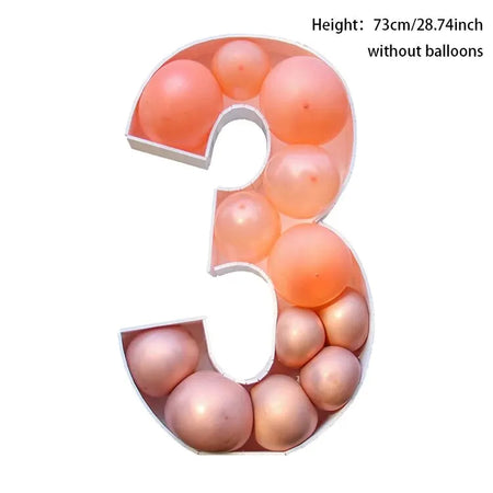Giant Birthday Figure Balloon Filling Box 1st-50th Birthday Number Frame NUMBER / Other / 3