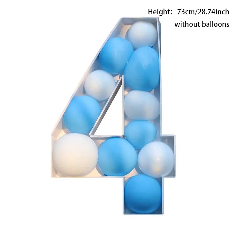 Giant Birthday Figure Balloon Filling Box 1st-50th Birthday Number Frame NUMBER / Other / 4