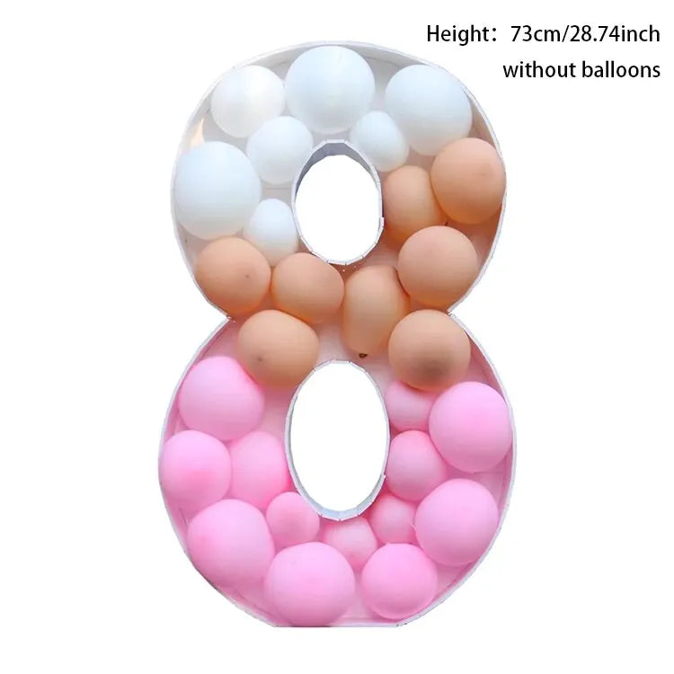Giant Birthday Figure Balloon Filling Box 1st-50th Birthday Number Frame NUMBER / Other / 8
