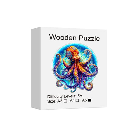 Giant Octopus Wooden Puzzle for Jigsaw Lover, Uniquely Stress Relieves Toys, Christmas Birthday Gift Decor Family Game A5