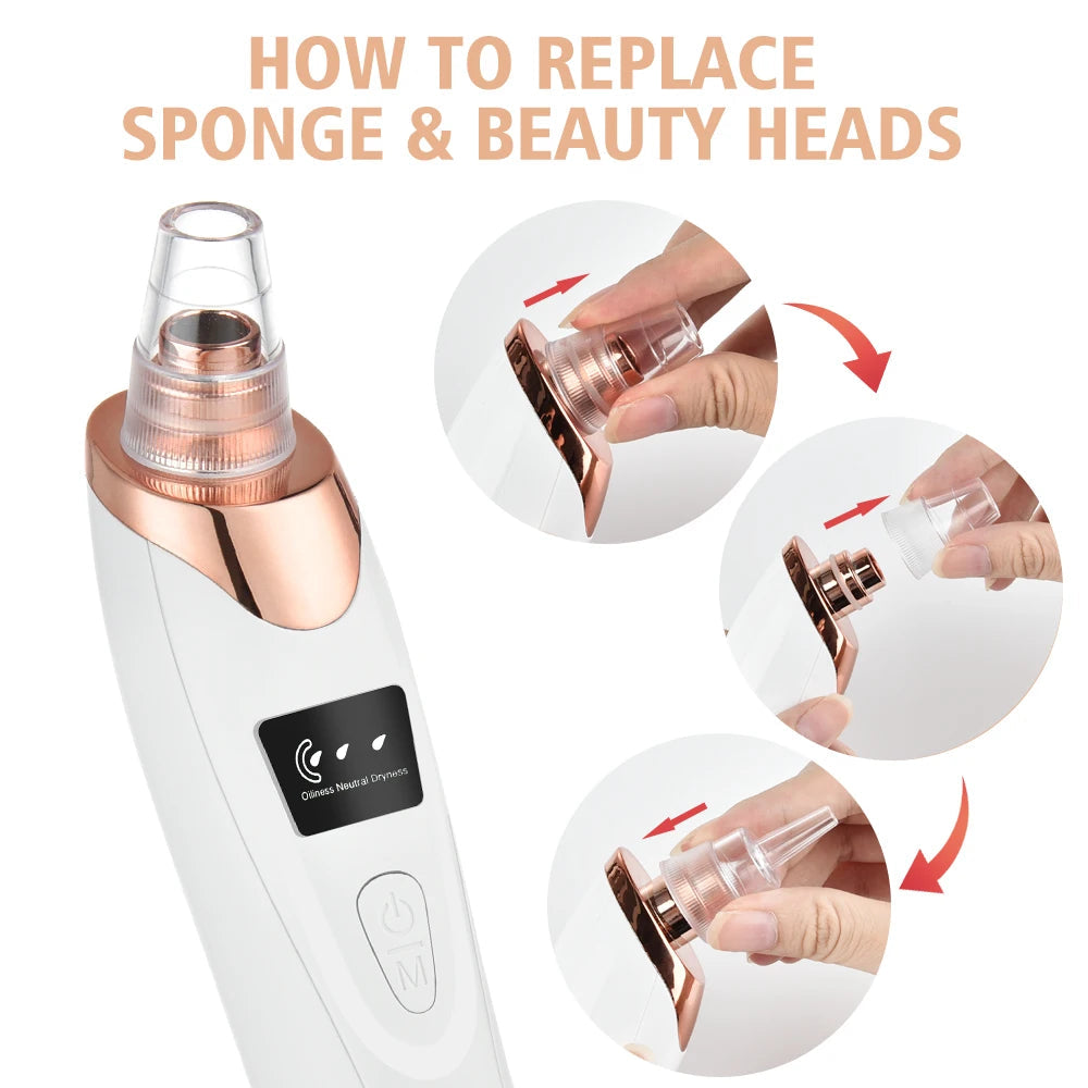 Hailicare Electric Blackhead Remover Vacuum: Deep Cleansing Skin Care Tool