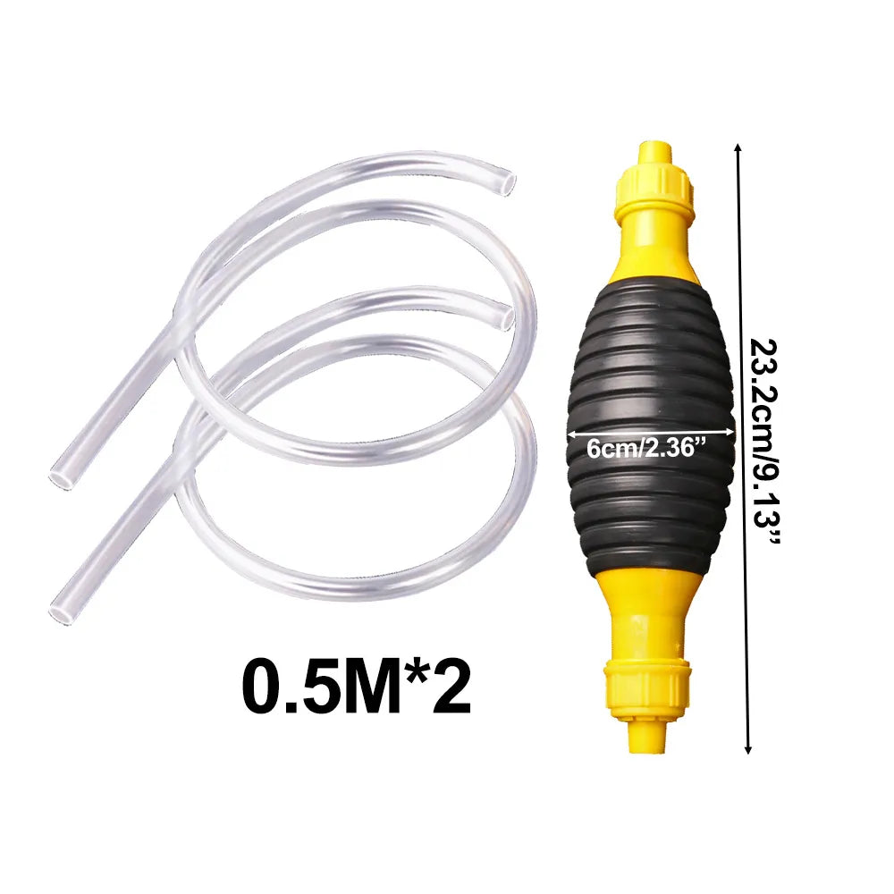 Hand Fuel Pump Car Fuel Tank Sucker Oil Transfer Fuel Pump Petrol Diesel Liquid Manual Pump Syphon Fuel Saver for Gas Gasoline Set A