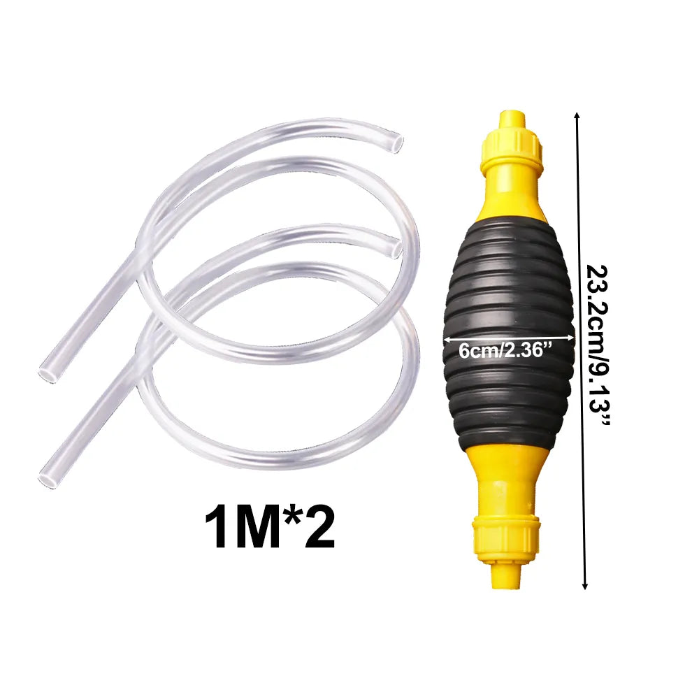 Hand Fuel Pump Car Fuel Tank Sucker Oil Transfer Fuel Pump Petrol Diesel Liquid Manual Pump Syphon Fuel Saver for Gas Gasoline Set B