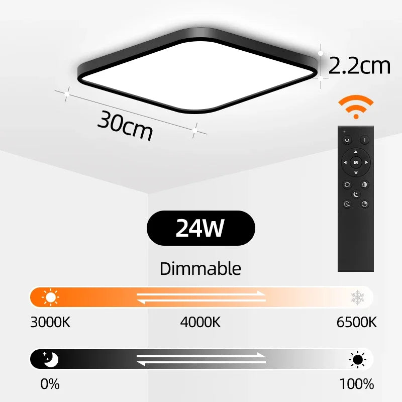 Hanging Lamps For Ceiling RGB Smart Ceiling Light Tuya Dimming Remote For Alexa Google Wifi Luster Home-Appliance Led Ceiling