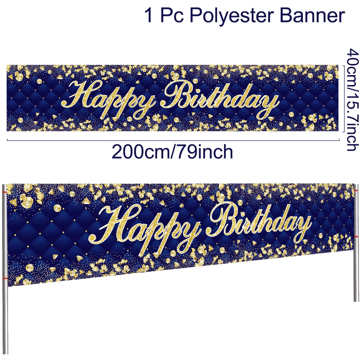 Happy Birthday Banner Baby Shower Decor Bunting Garland Flags 5