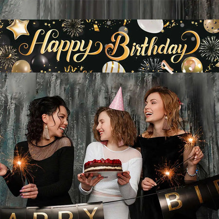 Happy Birthday Banner Baby Shower Decor Bunting Garland Flags