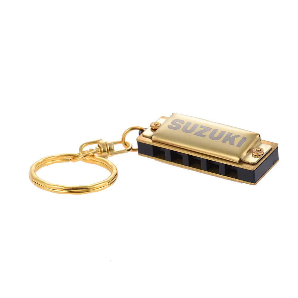 Harmonica Mini 5 Holes 10 Tone Harmonica Keychain Key of C Golden Protable Harmonica Music In Stock Fast Shipping Wholesale!