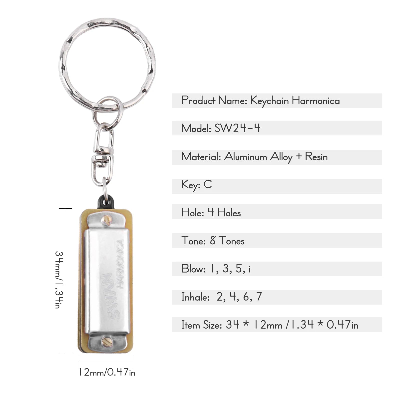 Harmonica Mini 5 Holes 10 Tone Harmonica Keychain Key of C Golden Protable Harmonica Music In Stock Fast Shipping Wholesale!