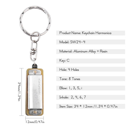 Harmonica Mini 5 Holes 10 Tone Harmonica Keychain Key of C Golden Protable Harmonica Music In Stock Fast Shipping Wholesale!