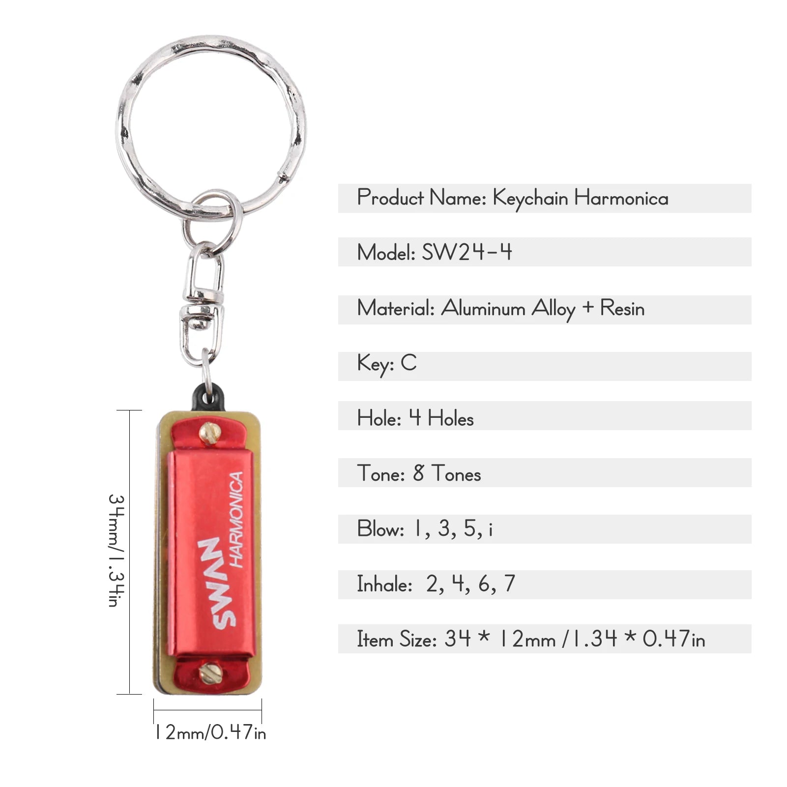Harmonica Mini 5 Holes 10 Tone Harmonica Keychain Key of C Golden Protable Harmonica Music In Stock Fast Shipping Wholesale!