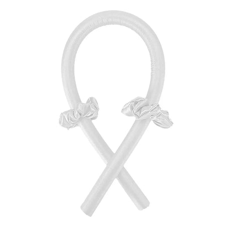 Heatless Curling Rod Headband No Heat Silk Curls Ribbon Hair Rollers Sleeping Soft Headband Lazy Hair Curlers Hair Styling Tools Cream White / CHINA